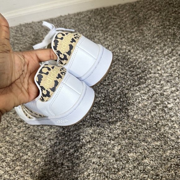 Adidas Grand Court 2.0 Womens Athletic Sneakers Shoes Size 9 White Leopard Print - Picture 6 of 10